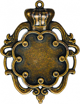 Заготовки для украшений «Crown Bezel-Large-Bronze» (Бронза)