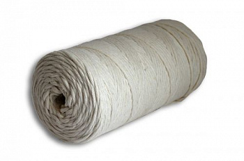 Шпагат хлопковый крученый 4 мм (неокрашенный) 100м