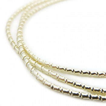 Канитель мягкая, гладкая KAN/MS1,5-15  глянец, светлое золото