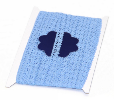 Кружевная лента «Рукоделие» KL-1001/6 10мм х 10м (цвет: голубой)