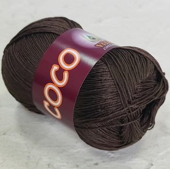 Коко (VITA Cotton), пряжа для ручного вязания (080, шоколад)