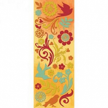  Стикеры украшения  глитерные Яркие птицы