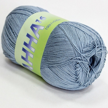 Анна 16, пряжа для ручного вязания 100г/530м (349 серо-голубой)