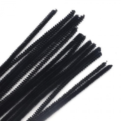 Синель-проволока "Астра", 6 мм*30 см, 30 шт/упак. цв. А-047 черный