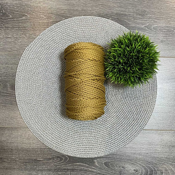 Шнур полиэфирный 5 мм с сердечником (горчичный) 50м (43)