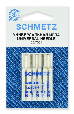 Иглы комбинированные 130/705H № 70,80,90;90(J);90(S), 5 шт. Schmetz 0767356