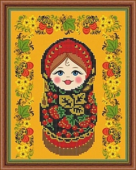 Набор для вышивания "Galla Collection" Л 306 матрешка "Хохлома" 19 х 24 см