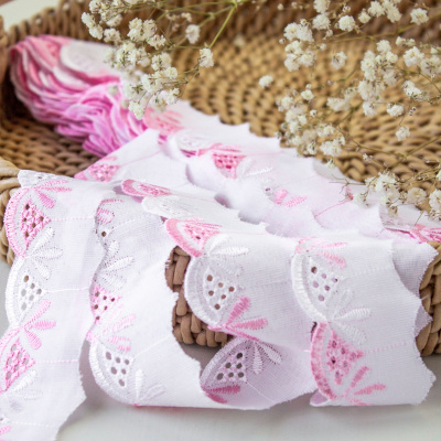 Шитье х/б 455,  3,5см*9м (цвет розовый)