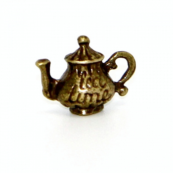 Металлические шармы "Рукоделие" MPR027 Чайничек, 15х10мм