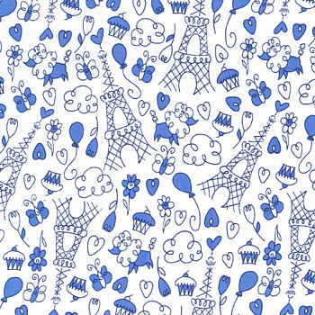 Ткань 100% хлопок, ширина 110 см, Michael Miller CX6554-BLUE-D