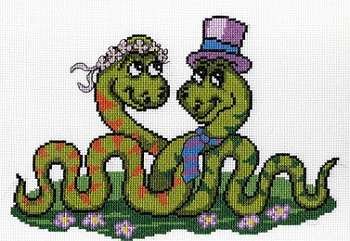 Набор для вышивания «М.П.Студия» НВ-163 Змейки. Первое свидание,30*20 см