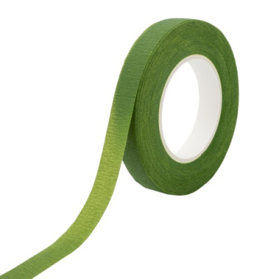 QYF-005 Тейп лента флористическая,12 мм*27 м, 2 шт/упак.А5 зелёный мох 