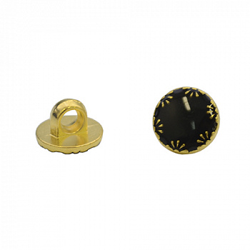 Пуговицы в тубе 0314-9396A 18L, на ножке , 48 шт. (C580 черный)