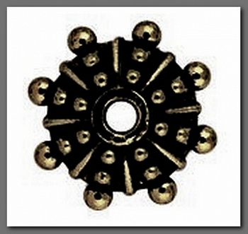 Рондель MFR-08 "Zlatka" 1,1 см 20 шт. под античную т.бронзу