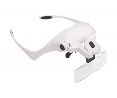 Лупа LPG-01 "Рукоделие" с креплением на голову и подсветкой