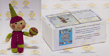 Набор для вязания игрушки "Клоун Петрушка", размер 22*14
