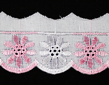 Шитье х/б 7017,  4,5см*9м (цвет розовый)