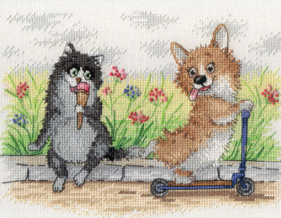 Набор для вышивания «М.П.Студия» НВ-594 Лакомка 15*21