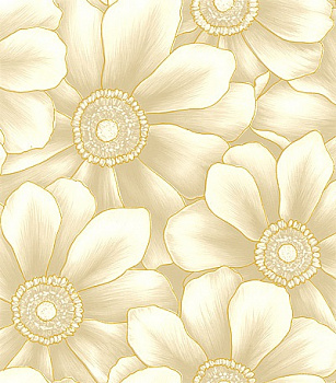 Ткань 100%  хлопок, ширина 110 см, GARD-03 Cream, KonaBay