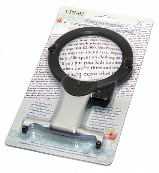 Лупа LPS-03 "Рукоделие" на шнурке с подсветкой и подставкой