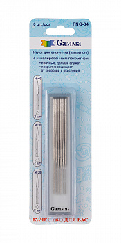 Иглы для валяния (фелтинга) запасные в блистере 6 шт №40 - 2 шт., №38  - 2 шт., №36 -2шт FNG-04