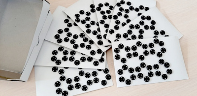 Кнопки пришивные металлические 0300-5100, №1, d 10 мм, черные, 8 карт*36 шт./упак (288шт.)