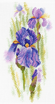 Набор для вышивания "Акварель" А-020 Воздушный ирис, 31 х 16 см