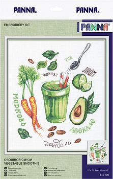 Набор для вышивания "PANNA" Е-7130 Овощной смузи  27 x 30.5 см