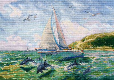 Набор для вышивания «Овен» 1497 "Морские прогулки" 40 х 29 см