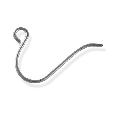 Основа для серег "Астра" 7704276 Крючок простой 15мм (20шт/уп) цвет: серебро