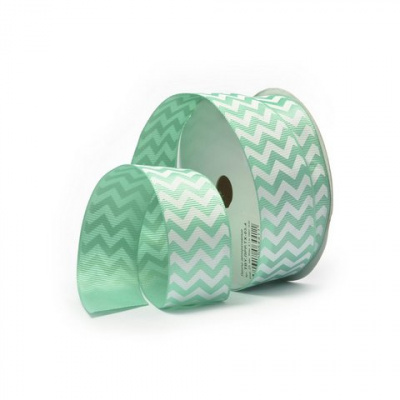 Лента декоративная арт.TBY.ЛРР.ТХ-03,4  шир.2,5см цв.салат. уп.9,14м