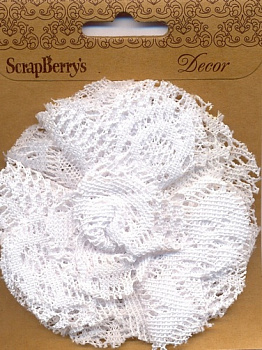 Цветок "ScrapBerry's" из ткани, ажурный для декорирования (1202007)