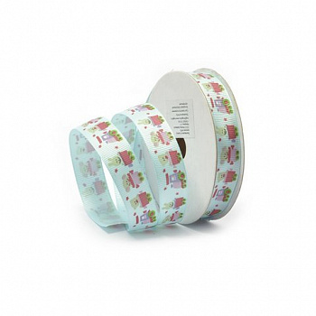 Лента декоративная арт.TBY.ЛРР.ТХ- 19,4 репсовая  шир.1,5см цв. бирюза  уп.9,14м