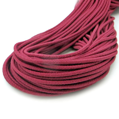 Резинка шляпная круглая  Ас 3мм  бордовая ( упак. 25 м.)