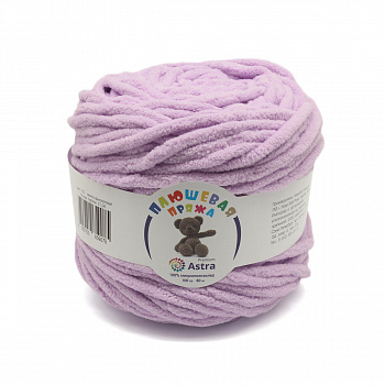 Пряжа Astra Premium "Плюшевая" 100гр. 80м, 100% п/э (2шт/упак) (720, св. фиолетовый)