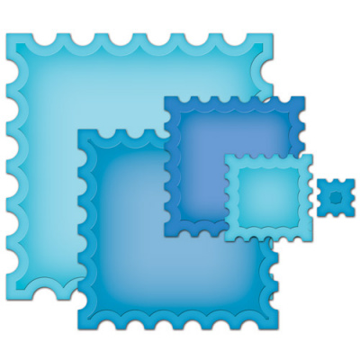 Набор ножей Spellbinders® Nestabilities® "Почтовые марки"