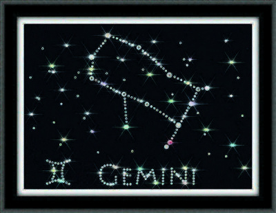 Набор для аппликации стразами «Золотое Руно» ХК-006 Созвездие Близнецы,15*20 см