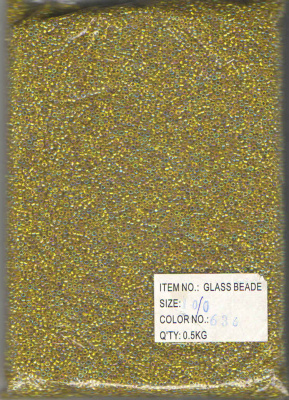 Бисер MH 500 г, цв. желтый радужный №2