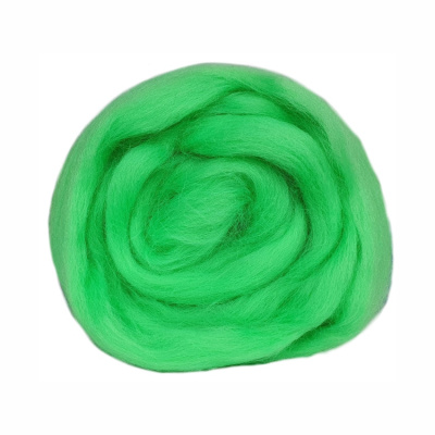 Лента для валяния 100% полутонкая шерсть 500 г ( 50 г.х 10 шт.) 027, лимон незрелый