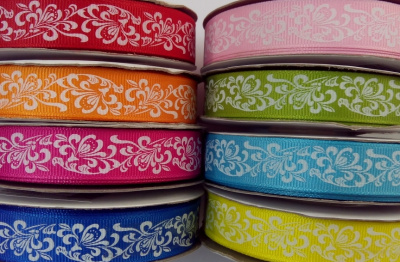 Лента репсовая 'Узор' 1,5 см*22,86 м 