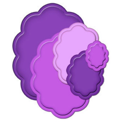 Набор ножей Spellbinders® Nestabilities® "Овалы с большими фестонами (большие)"