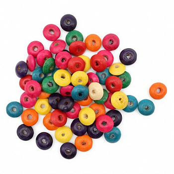 Деревянные бусины , WDB0459, 6*14мм, 60шт/упак, цв.разноцветие