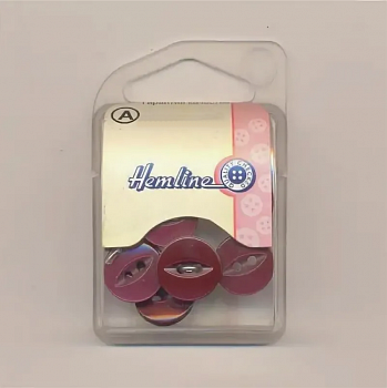 Пуговица Hemline "Basic"d = 17 мм темно-красный (5шт/уп)