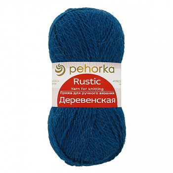 Деревенская, пряжа для ручного вязания (014, морская волна)