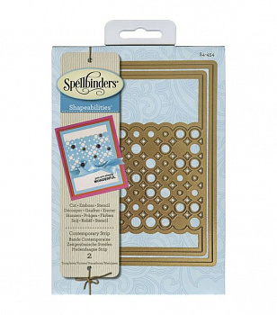 Набор ножей Spellbinders® Shapeabilities® Decorative Card Front  "Современная полоса"