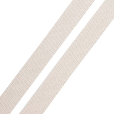 3Al357 Стропа ременная матовая, имитация хлопка (100% пэ) 26мм*100м(05 молочный)