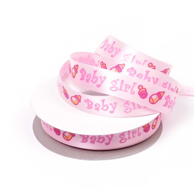 Лента атласная с рисунком арт.TBY.R-55 шир. 15мм цв.01 розов. уп.22,86 м