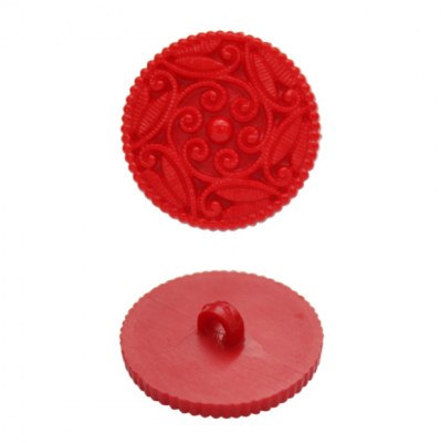 Пуговица в тубе 55945  на ножке 28мм цвет красный 12шт.