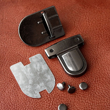 Замок портфельный 7714223 размер 36*50 мм черный никель 1 шт.