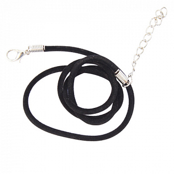 Шнурок для бижутерии "Астра" WRE1002-B1, 43 см, d=2.5мм, велюр, черный